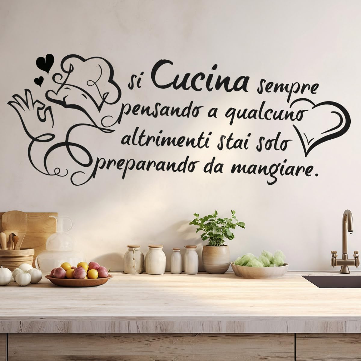 Home Textiles France - ฝรั่งเศสอิตาเลี่ยนครัวทำอาหารคำคมความรักสติกเกอร์ติดผนังร้านอาหารห้องรับประทานอาหารตกแต่งผนังบ้าน