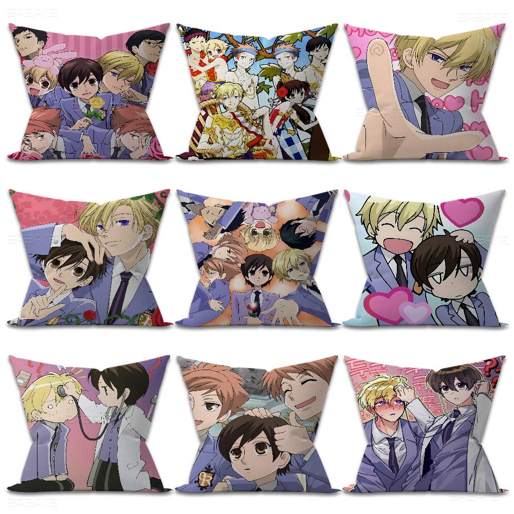 Home Textiles Throw - ปลอกหมอนอิง Ouran High School Host Club
