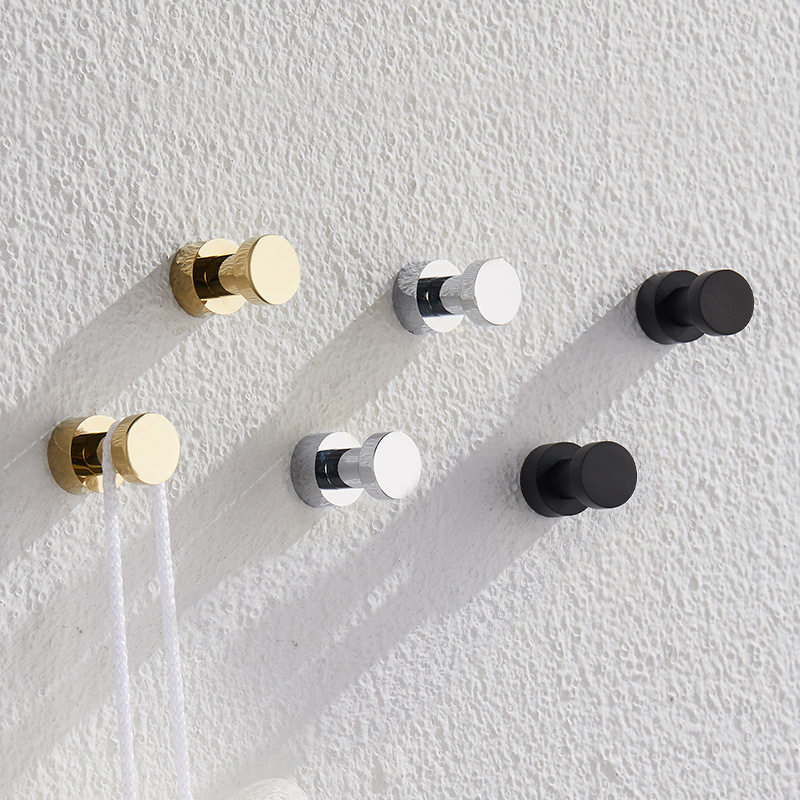 Home Textiles Towel - 2/3/4/5Pcs ทองเหลือง Robe Hooks กันสนิมผ้าเช็ดตัว Hook