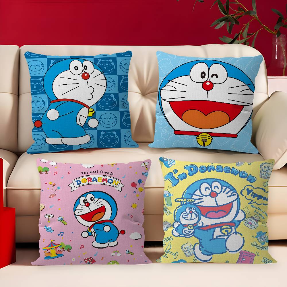 Home Textiles Throw - ตลกๆ ดี-โดราเอมอน ปลอกหมอนอิงลายการ์ตูน ปลอกหมอนอิง ปลอกหมอนโซฟา ตกแต่งบ้าน