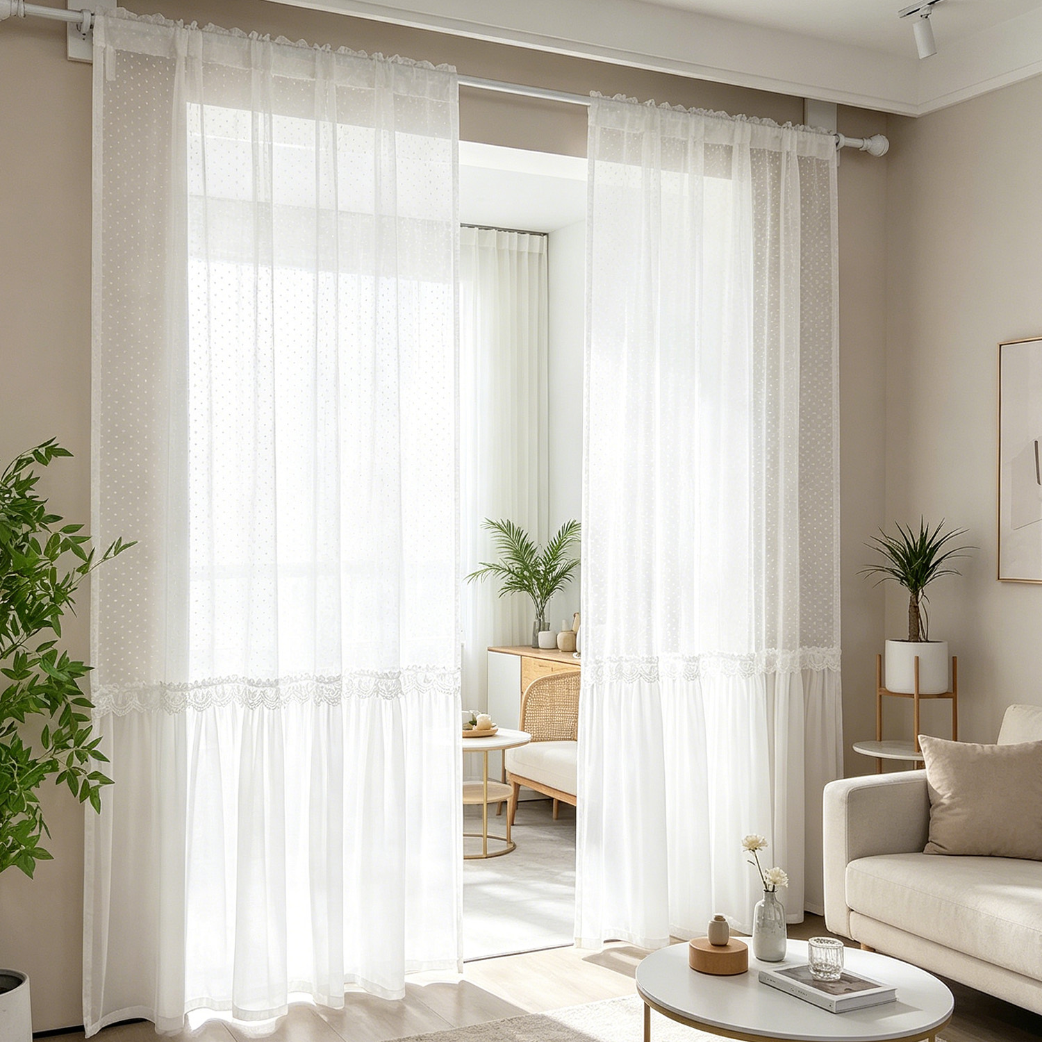 ผ้าม่านโปร่งแสงสไตล์ฝรั่งเศส ล - Home Textiles France บทวิจารณ์และราคา