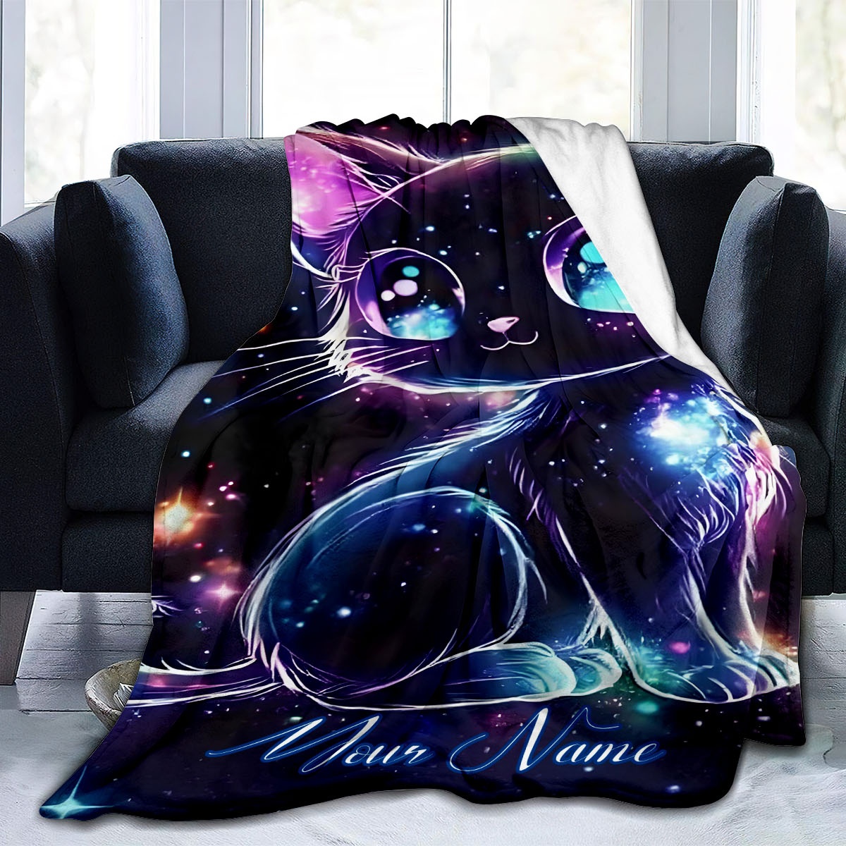 ผ้าห่มลายแมวกาแล็กซี่ที่ปรับแต - Galaxy Home Textiles บทวิจารณ์และราคา