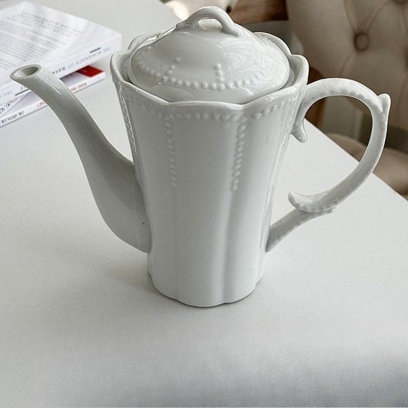 กาน้ำชาเซรามิกลายดอกไม้สไตล์ฝร - Home Textiles France บทวิจารณ์และราคา