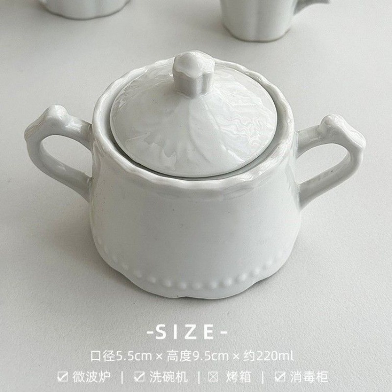 กาน้ำชาเซรามิกลายดอกไม้สไตล์ฝร - Home Textiles France บทวิจารณ์และราคา