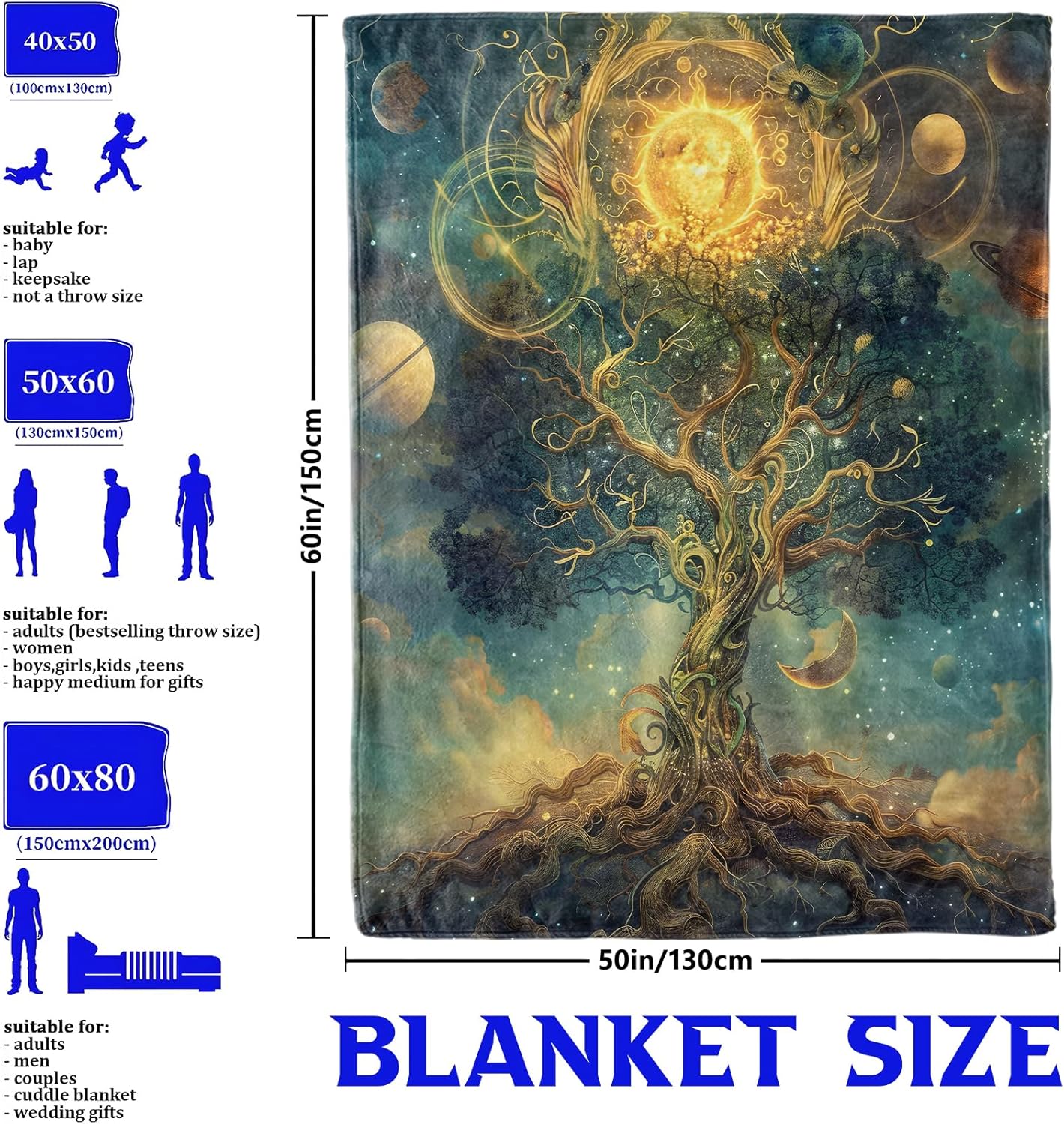 ผ้าห่มลายต้นไม้จักรวาล ลายกาแล - Galaxy Home Textiles บทวิจารณ์และราคา