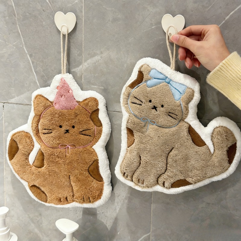 ผ้าเช็ดมือรูปแมวน่ารักสร้างสรร - Home Textiles Towel บทวิจารณ์และราคา