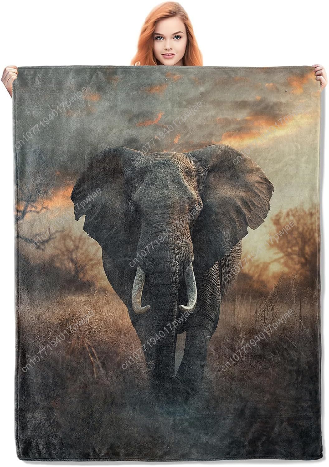 ผ้าห่มขนช้าง ลายธรรมชาติสมจริง - Home Textiles Throw บทวิจารณ์และราคา