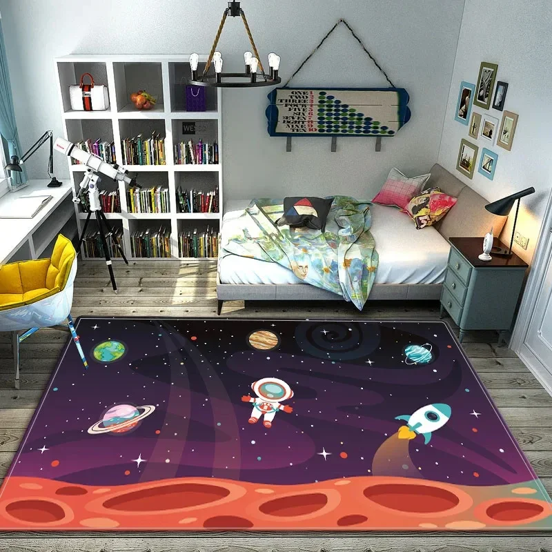 การ์ตูนอวกาศนักบินอวกาศพรมกาแล - Galaxy Home Textiles บทวิจารณ์และราคา