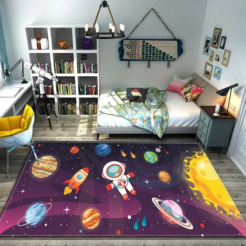 การ์ตูนอวกาศนักบินอวกาศพรมกาแล - Galaxy Home Textiles บทวิจารณ์และราคา