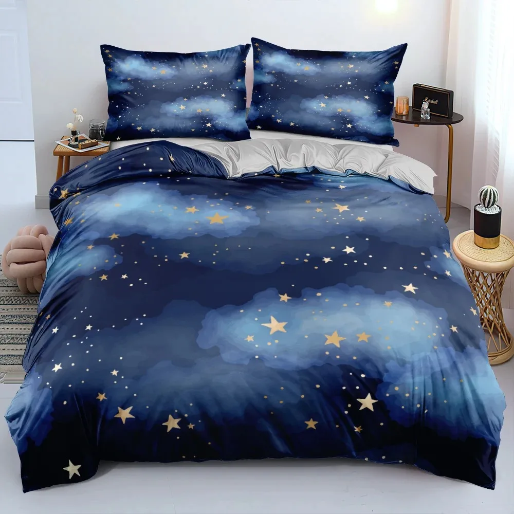 ชุดเครื่องนอนผ้าห่มนวมสีน้ำเงิ - Galaxy Home Textiles บทวิจารณ์และราคา
